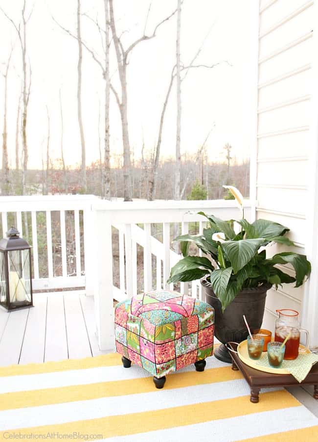 Small deck decorating: updating with a few key pieces completely changes the look!
