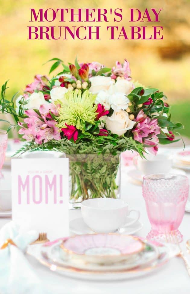 Mothers Day Brunch Table Setting - Celebrations at Home