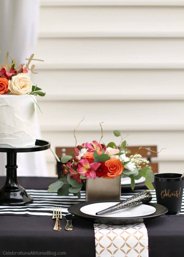 Black & White Celebration Tablescape Celebrations at Home