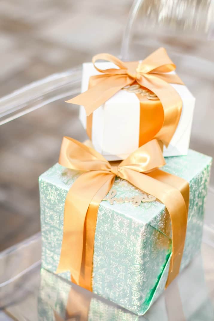 stacked gift boxes