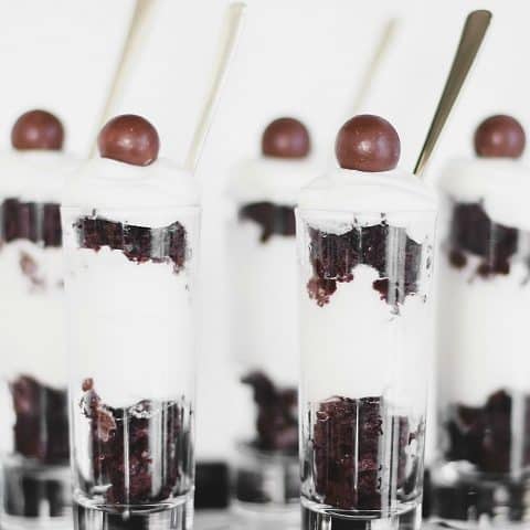 black & white parfaits