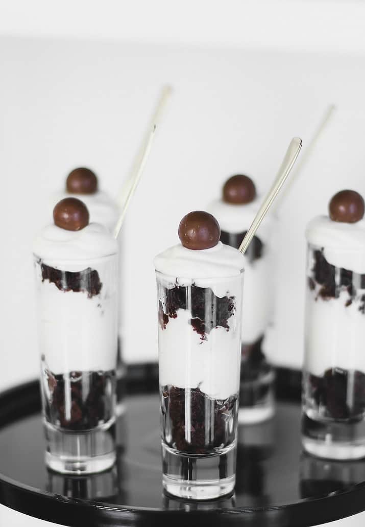 black & white mini parfaits 