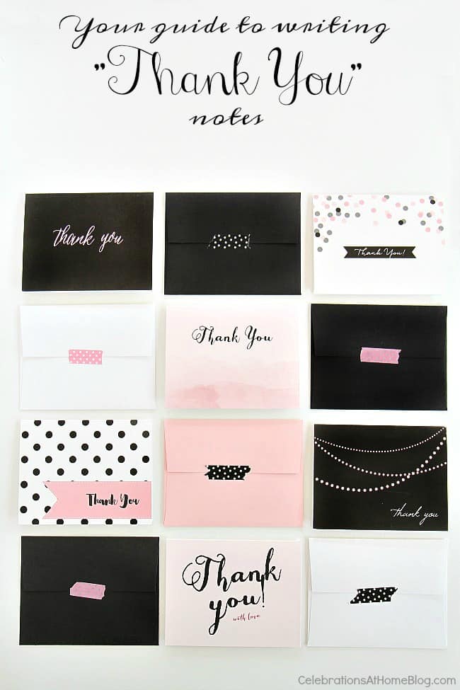 guide writing Thank You notes