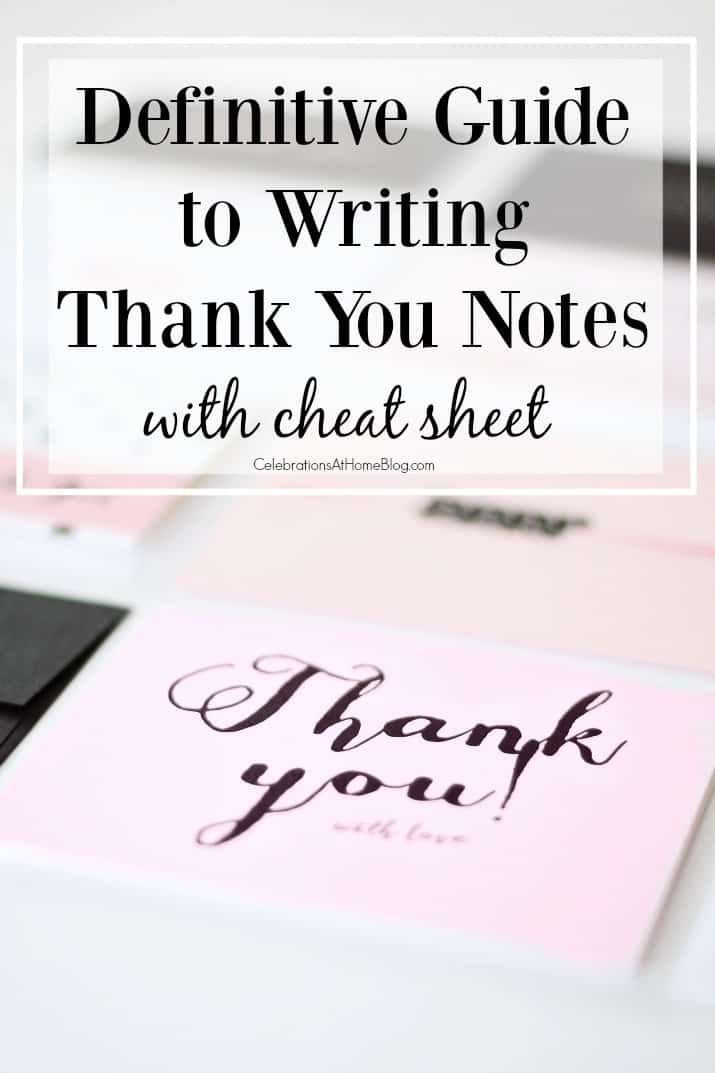 definitive guide to writing thank you notes