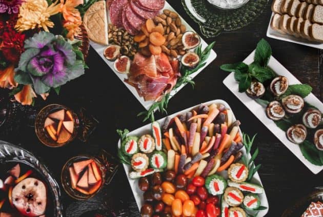 Easy Elegant Hors d'oeuvres & Appetizers for a Cocktail Party buffet