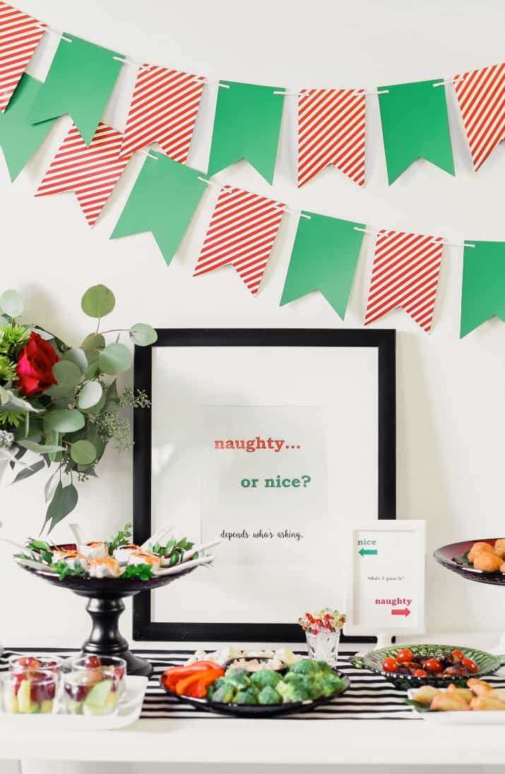 Free printable Naughty or Nice party signs