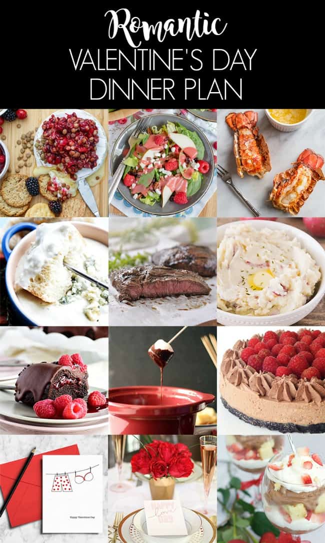 This Romantic Valentine's Day Meal Plan has got everything you need to make Valentine's Day a night to remember. From appetizers, to desserts, to printables and party ideas!
