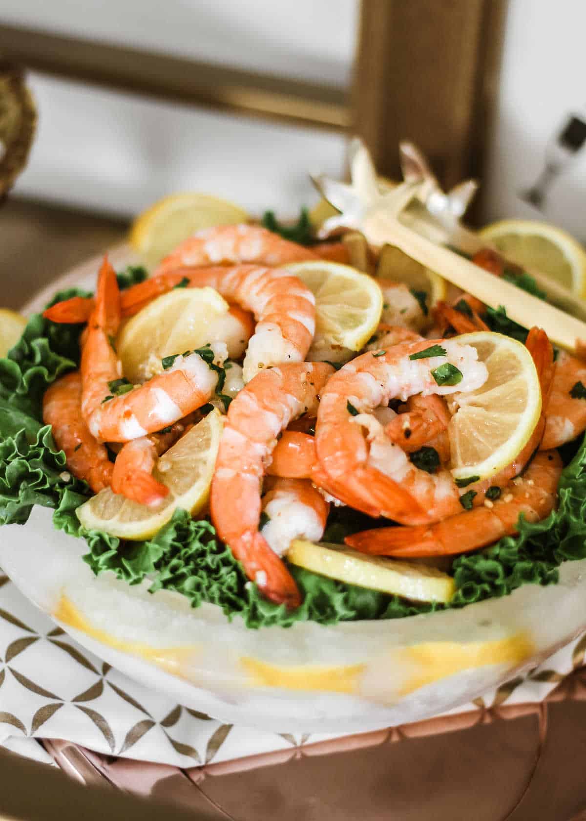 Easy Marinated Shrimp Appetizer (In Ice Bowl)
