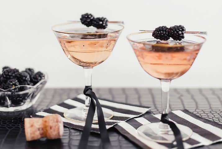 Blackberry Sparkler Cocktail for Ladies Night
