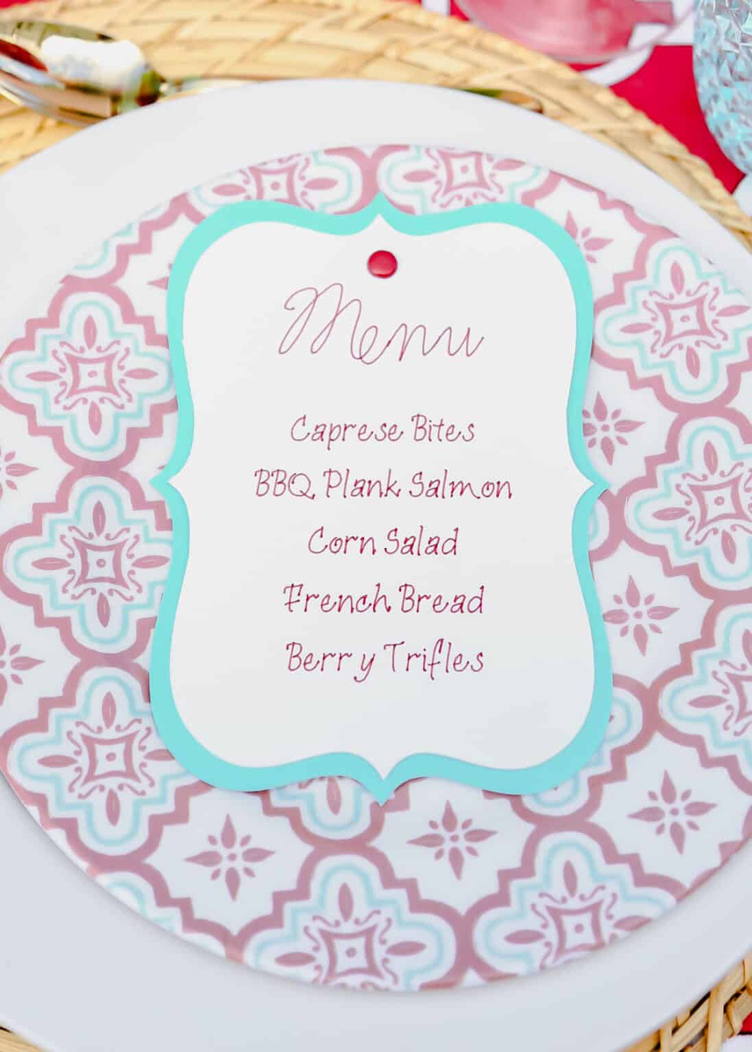 Cricut Menu Cards for a Dinner Party - Celebrations at Home