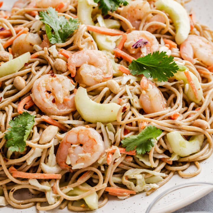 Thai Noodle Salad with Shrimp (No Mayo) - Celebrations at Home