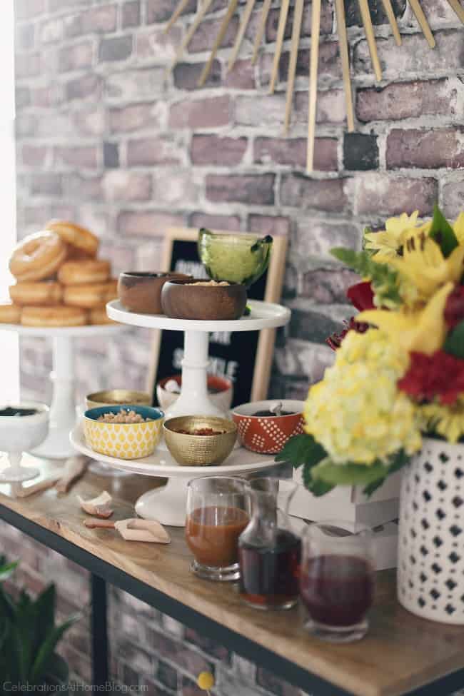 Donut Bar with Toppings brunch ideas