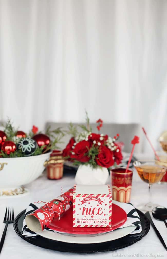 Red & White Christmas Tablescape
