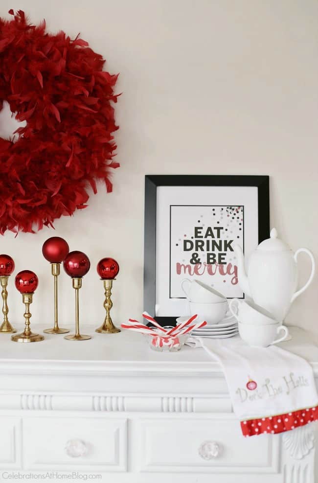 holiday coffee bar and sign