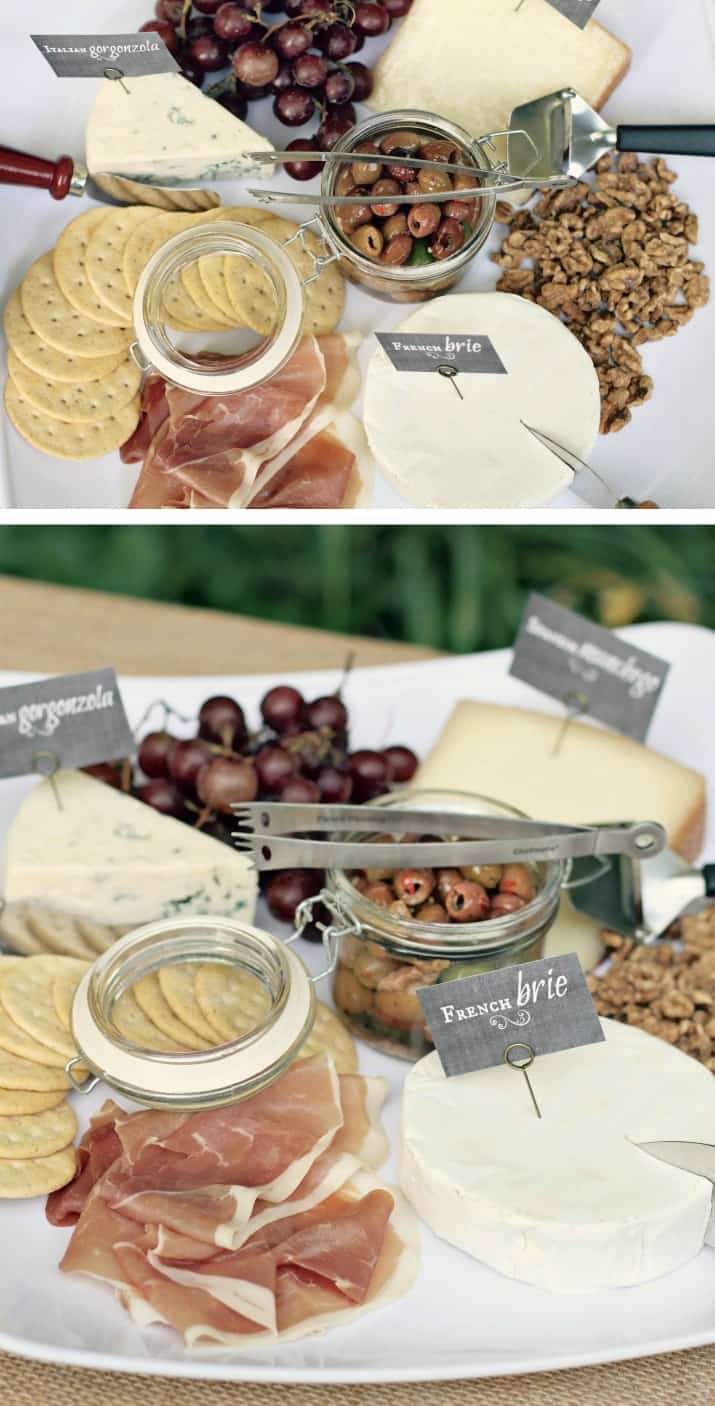 wine & cheese ladies night party cheese & charcuterie platter
