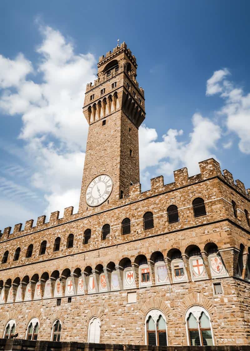 view of Palazzo Vecchio tower.