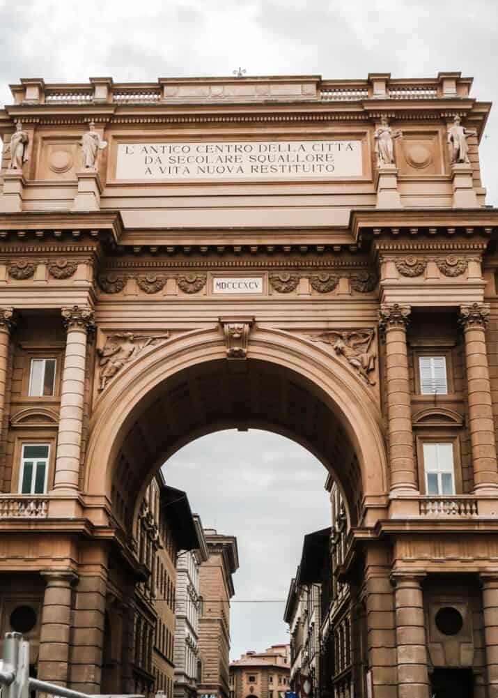 the Piazza della Repubblica arch.