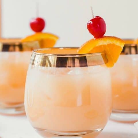 pitcher of rum punch recipe card