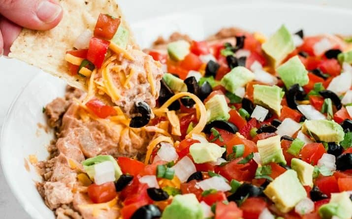 Easy Mexican Layer Dip Recipe with 7 Layers of Goodness