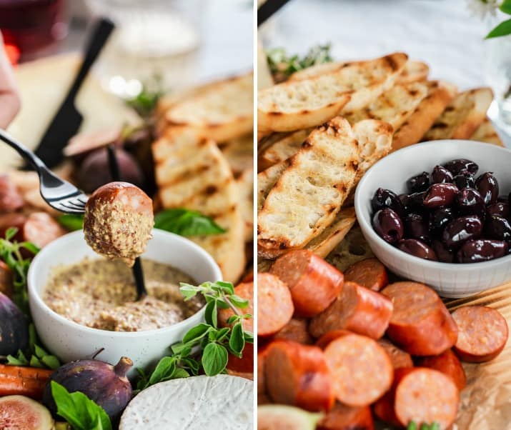 snack board condiments