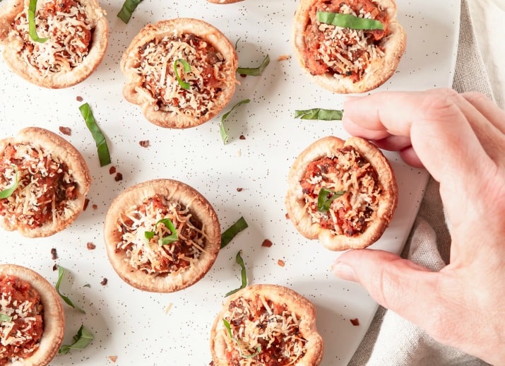 Easy Italian Sausage Appetizers in Mini Pastry Cups