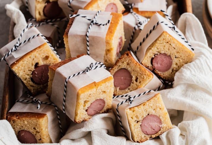 baked corn dogs recipe card