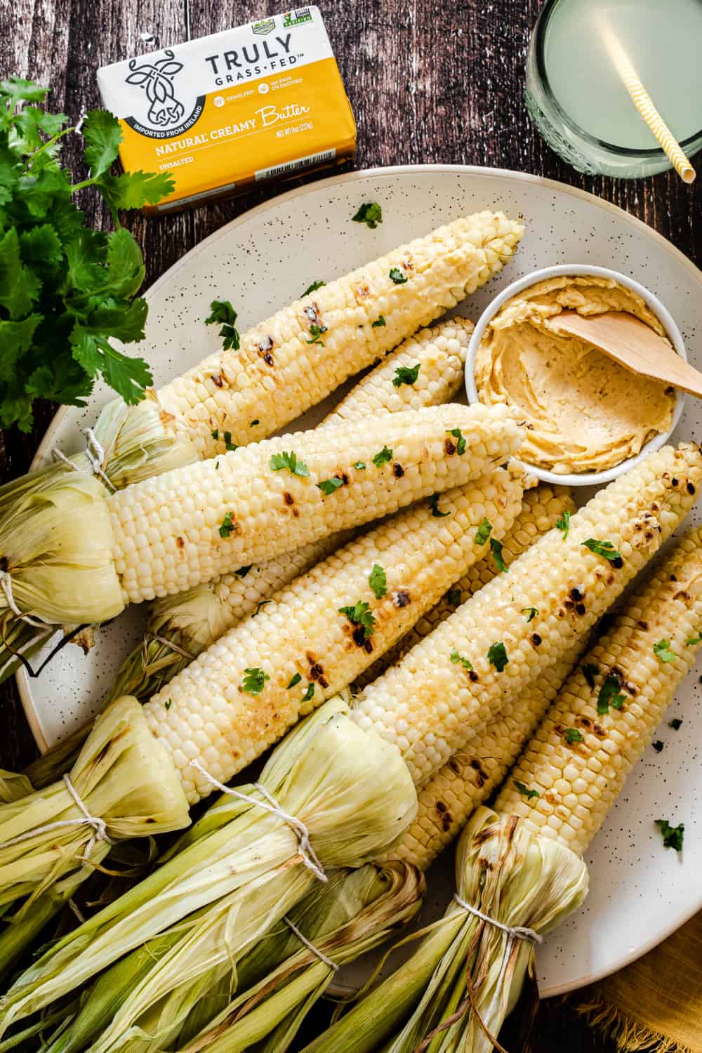 Grilled Corn Side Dish for a BBQ (with Seasoned Butter)