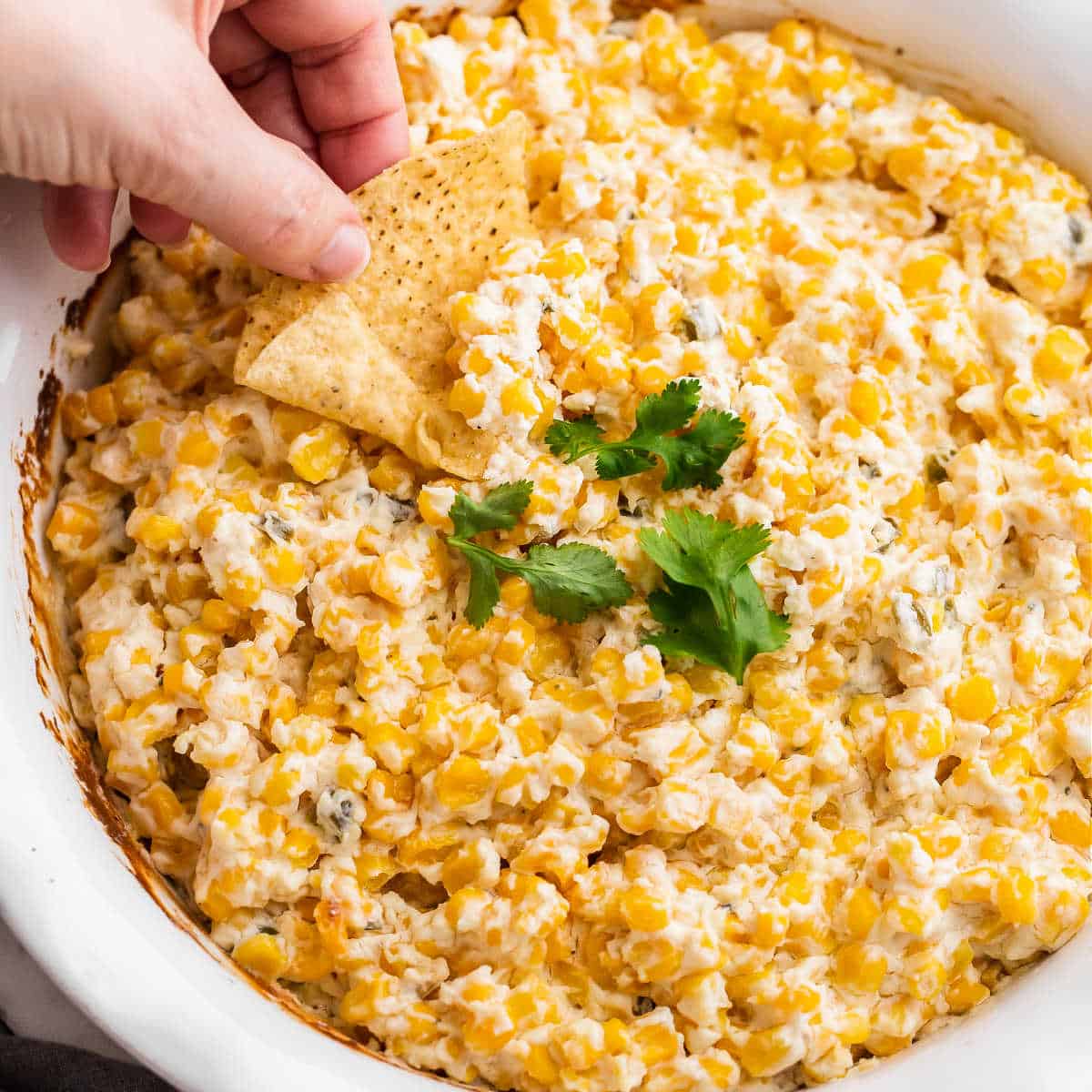 Easiest Hot Corn Dip with Cream Cheese