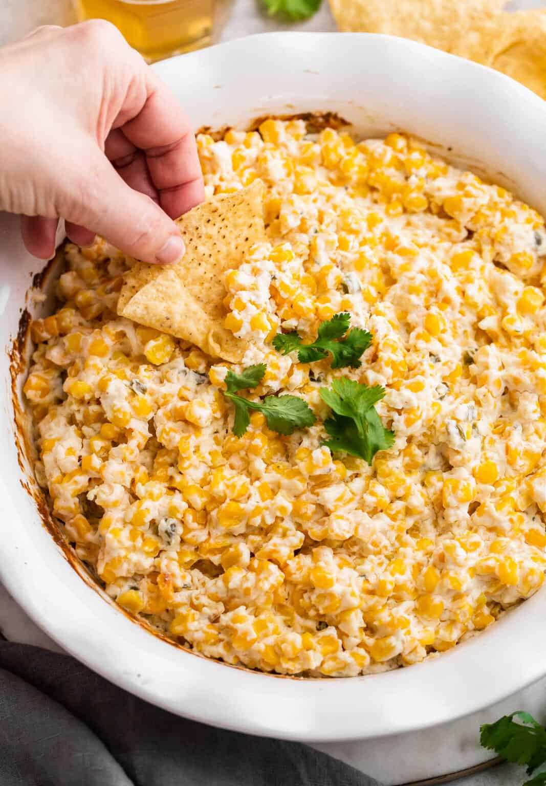 BEST Corn Dip with Cream Cheese - Celebrations at Home