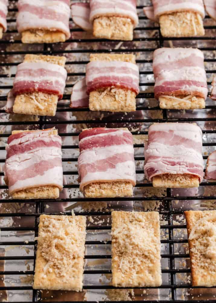 Bacon Wrapped Crackers Appetizers Celebrations at Home